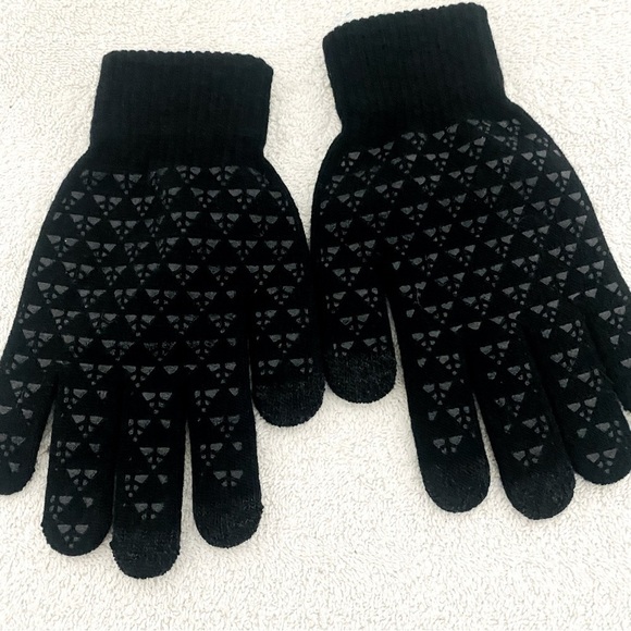 Warm Touch Screen Gloves, Thickened And Anti-Slip Knitted Gloves Black Small/Med - Picture 2 of 4
